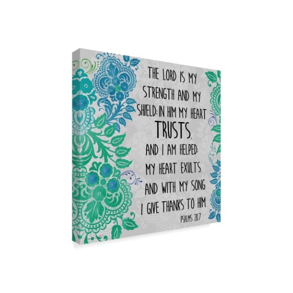 Jean Plout 'Paisley Bible Verse 2' Canvas Art,24x24